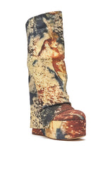 AZALEA WANG FRANKEYE MULTI MATERIAL FLATFORM BOOT