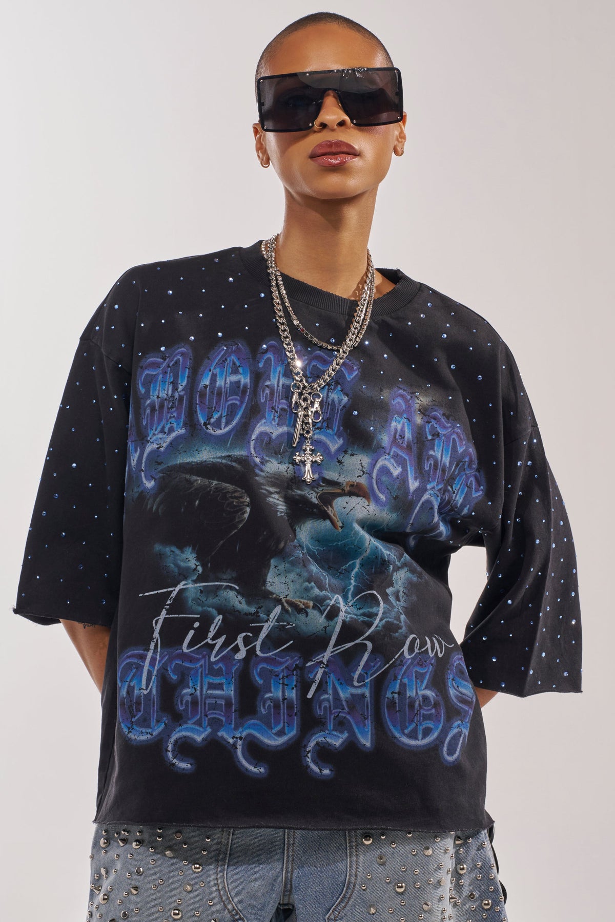 FIRST ROW TAKING FLIGHT FRENCH TERRY TEE