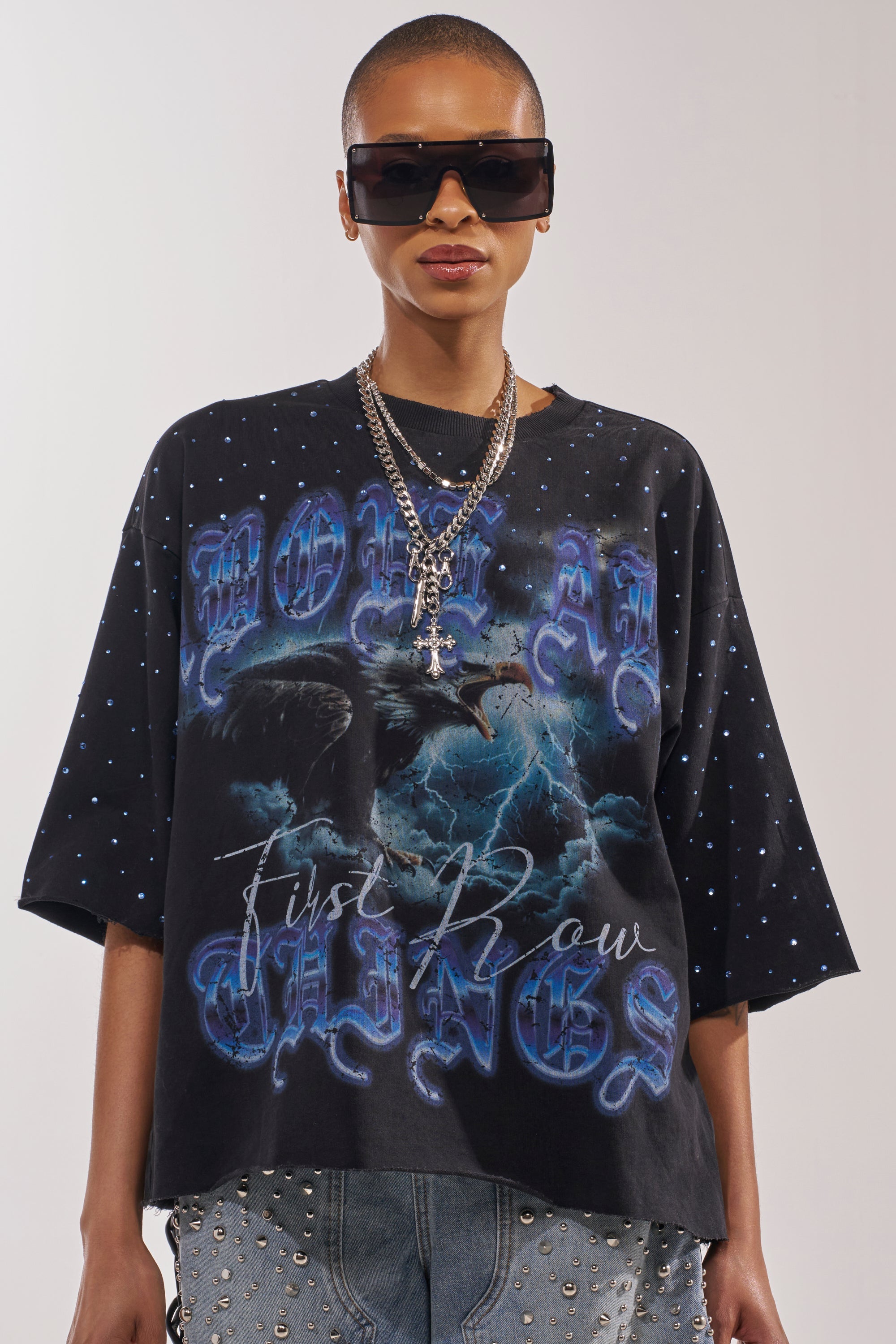 FIRST ROW TAKING FLIGHT FRENCH TERRY TEE