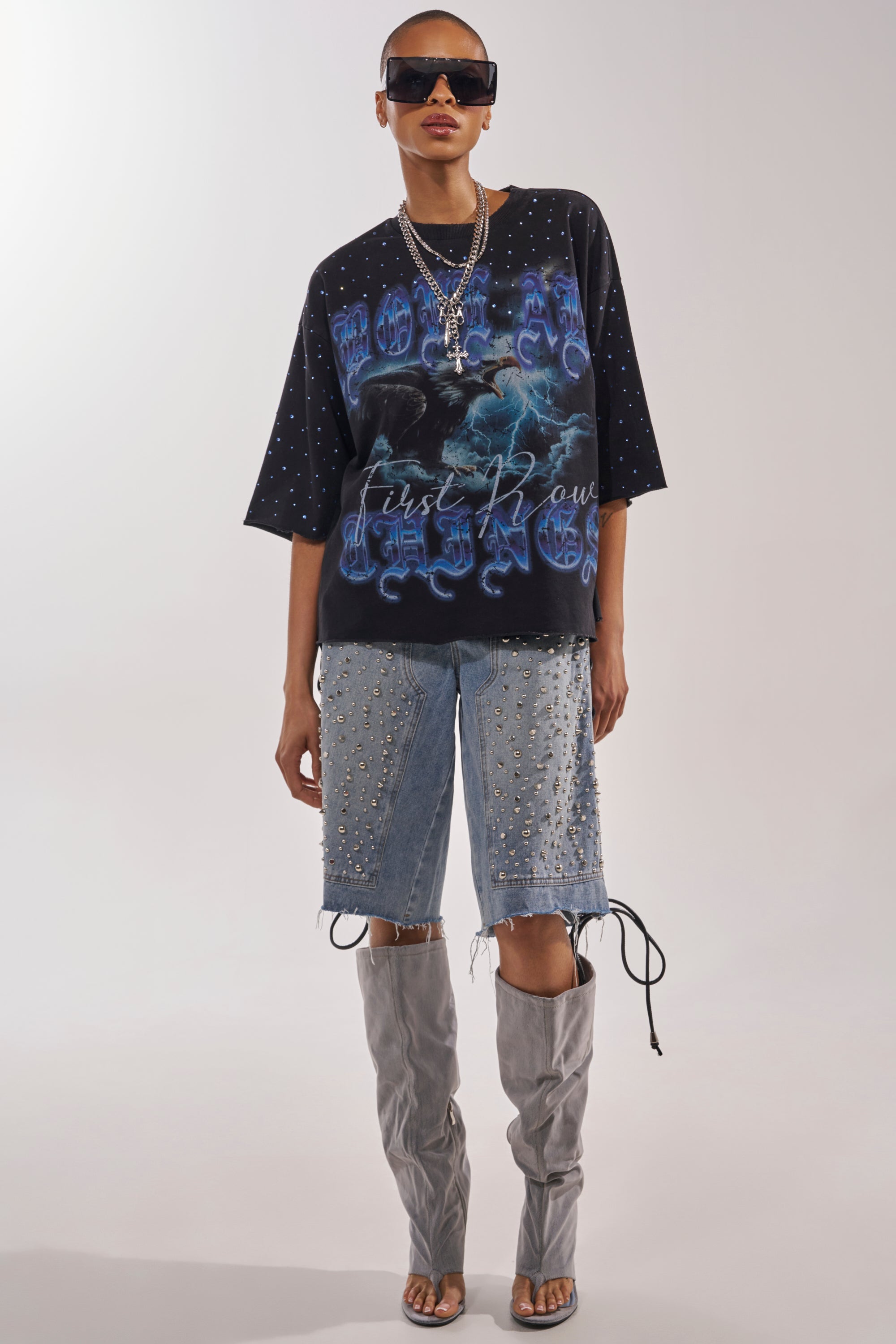 FIRST ROW TAKING FLIGHT FRENCH TERRY TEE