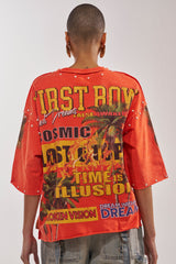 FIRST ROW LOST PARADISE RHINESTONE FRENCH TERRY TEE