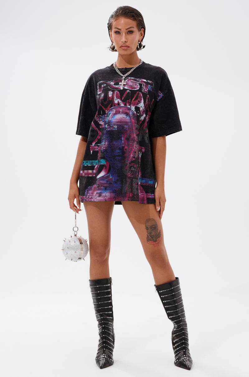FIRST ROW CYBERTRONICS OVERSIZED GRAPHIC TEE