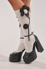 FLOWER POWER APPLIQUE SOCKS