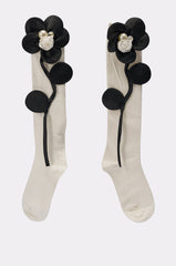FLOWER POWER APPLIQUE SOCKS