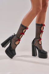 TIS THE SEASON BOW SOCKS