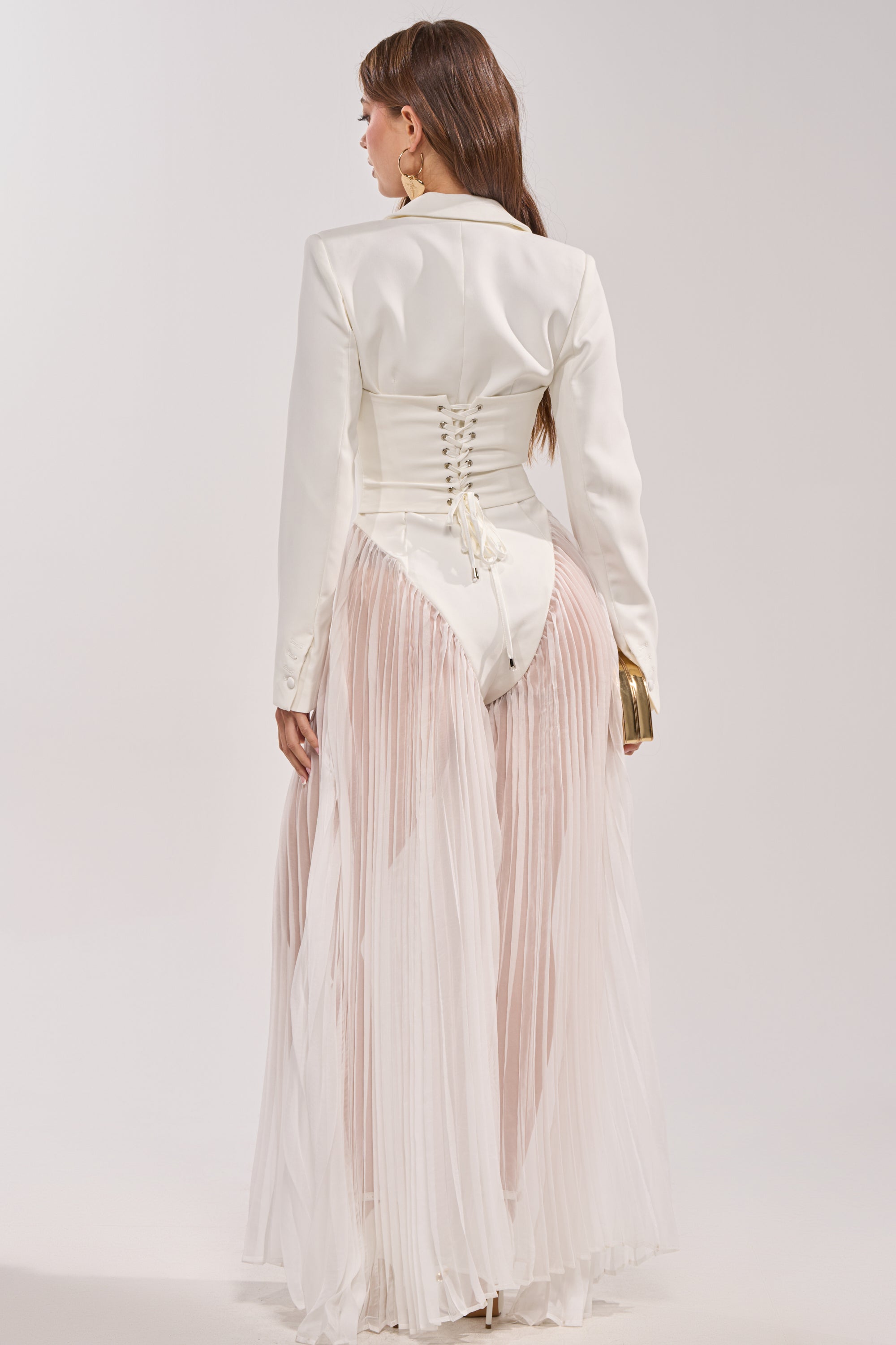 ICON BEHAVIOR PLEATED BLAZER JUMPSUIT
