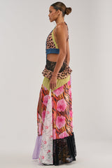SUPER SWEET GIRL PATTERNED MAXI DRESS