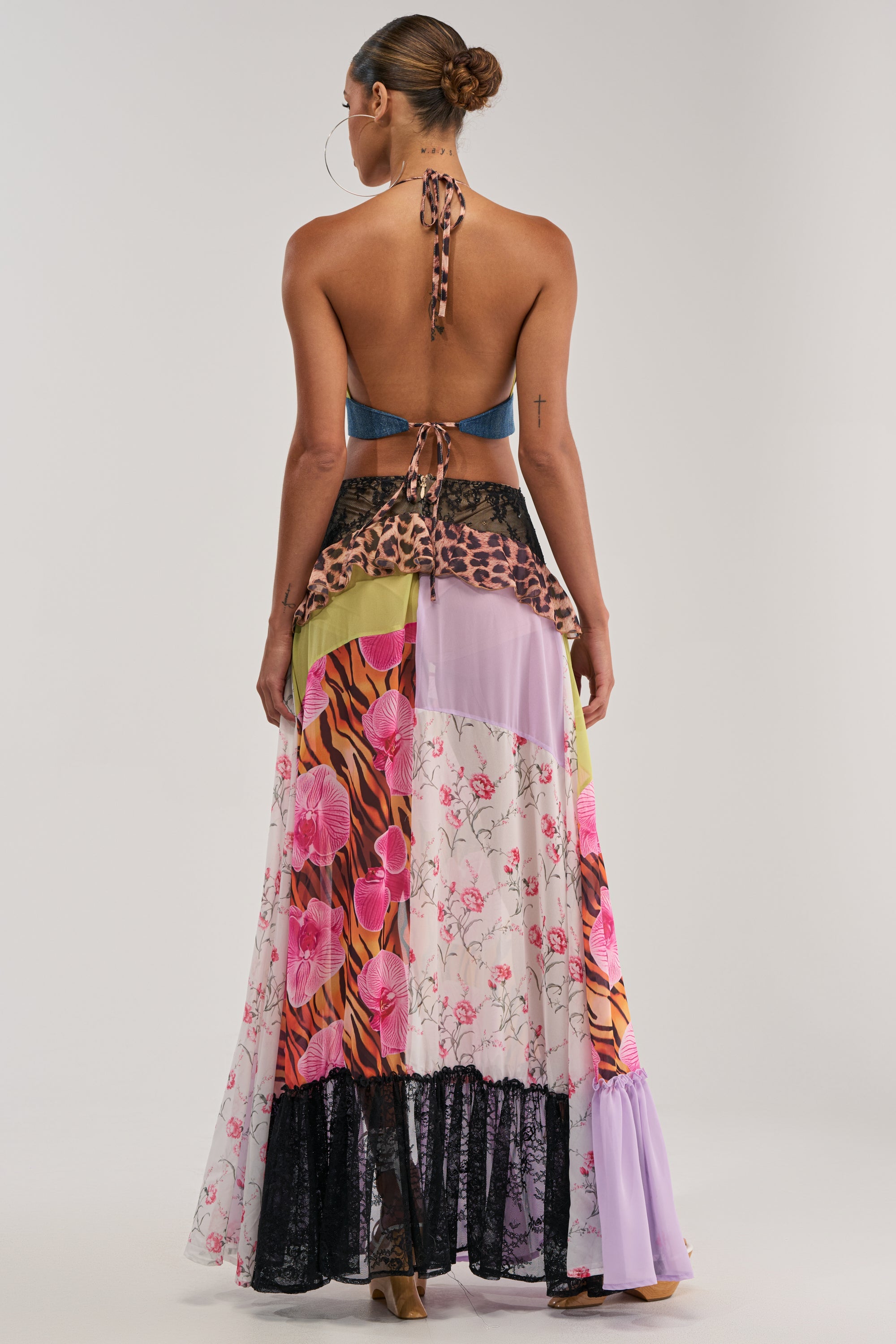 SUPER SWEET GIRL PATTERNED MAXI DRESS