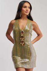 SPOTLIGHT SEQUIN MINI DRESS