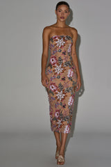 SHOW ME LOVE EMBELLISHED MIDI DRESS
