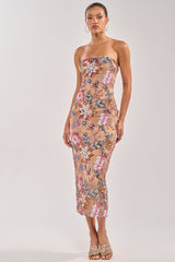 SHOW ME LOVE EMBELLISHED MIDI DRESS