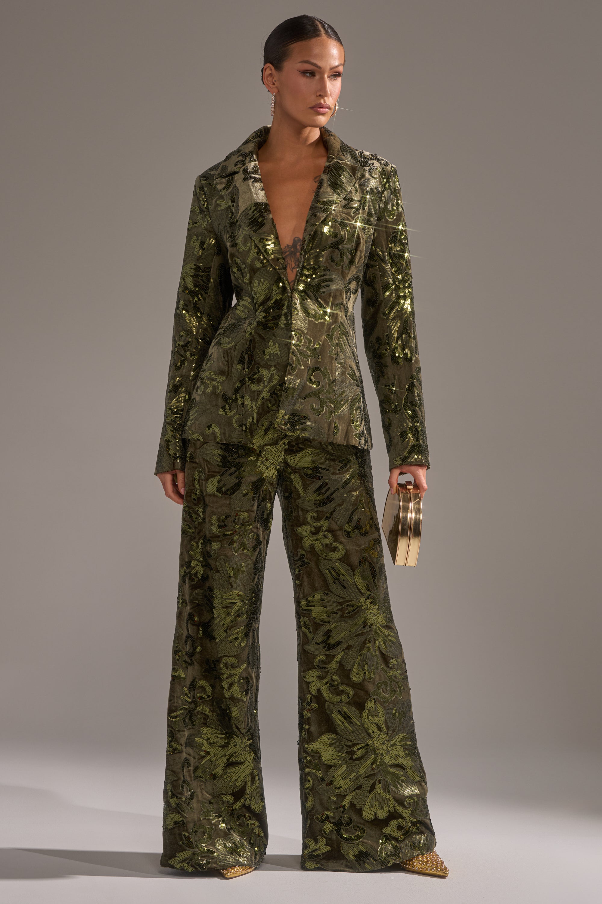 AURORA SEQUIN VELVET TROUSER