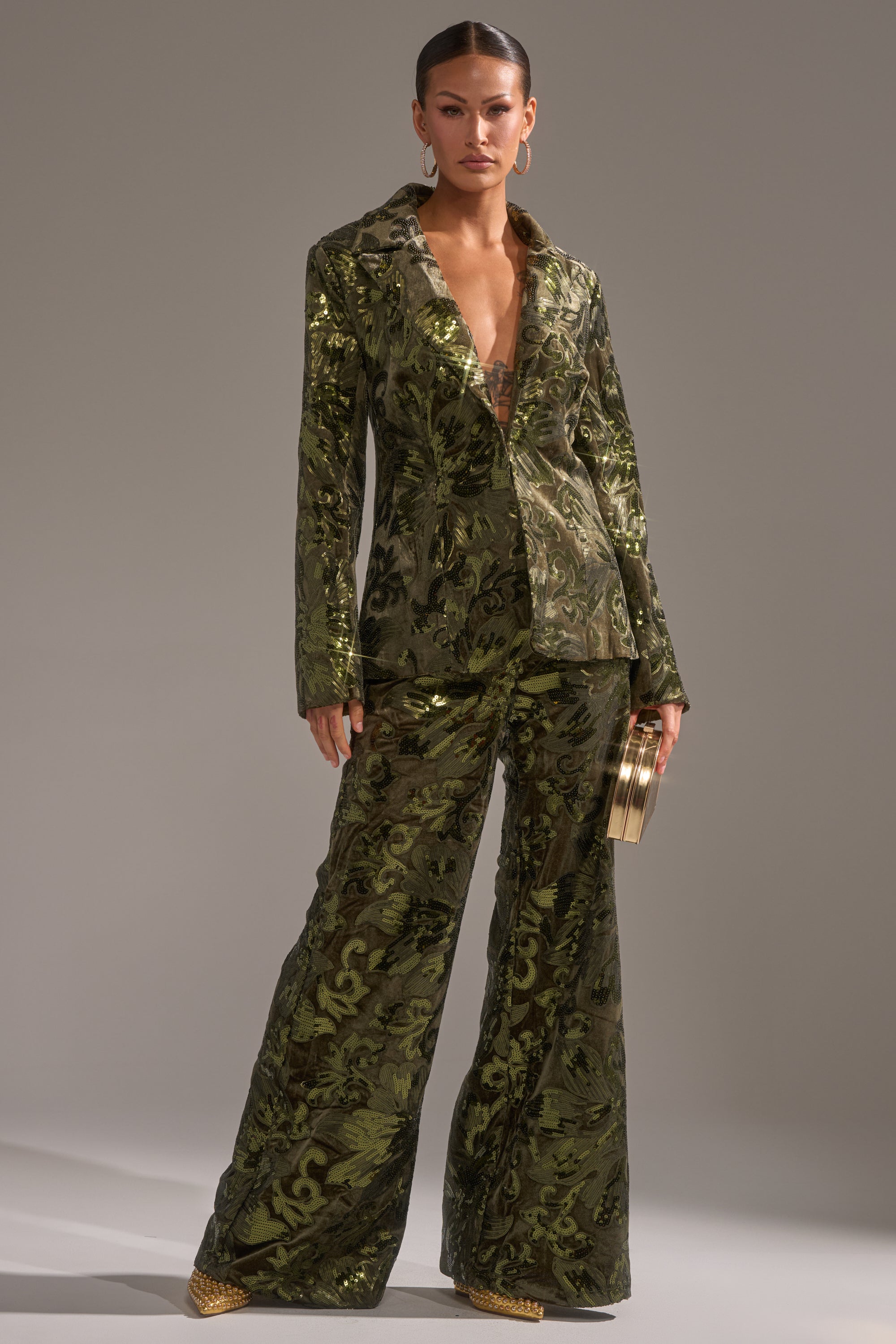 AURORA SEQUIN VELVET TROUSER