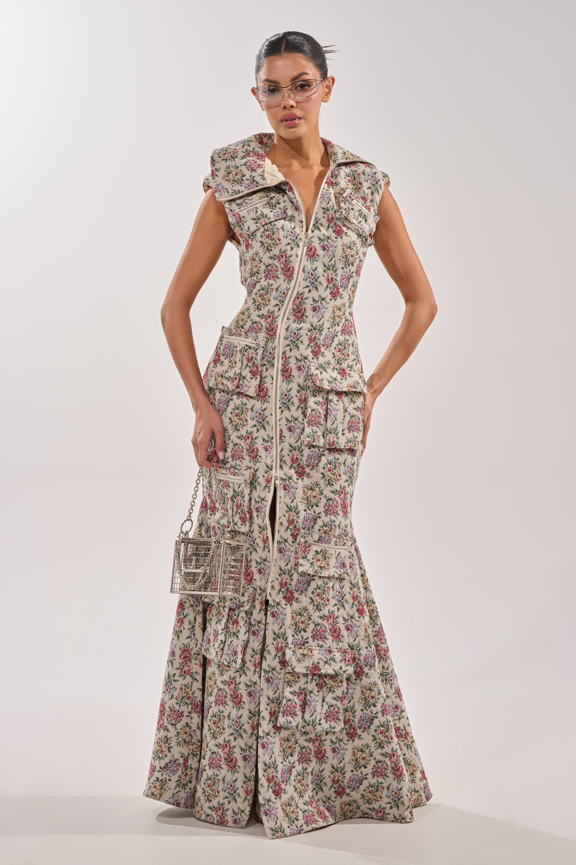 FLOWER POWER TAPESTRY MAXI DRESS