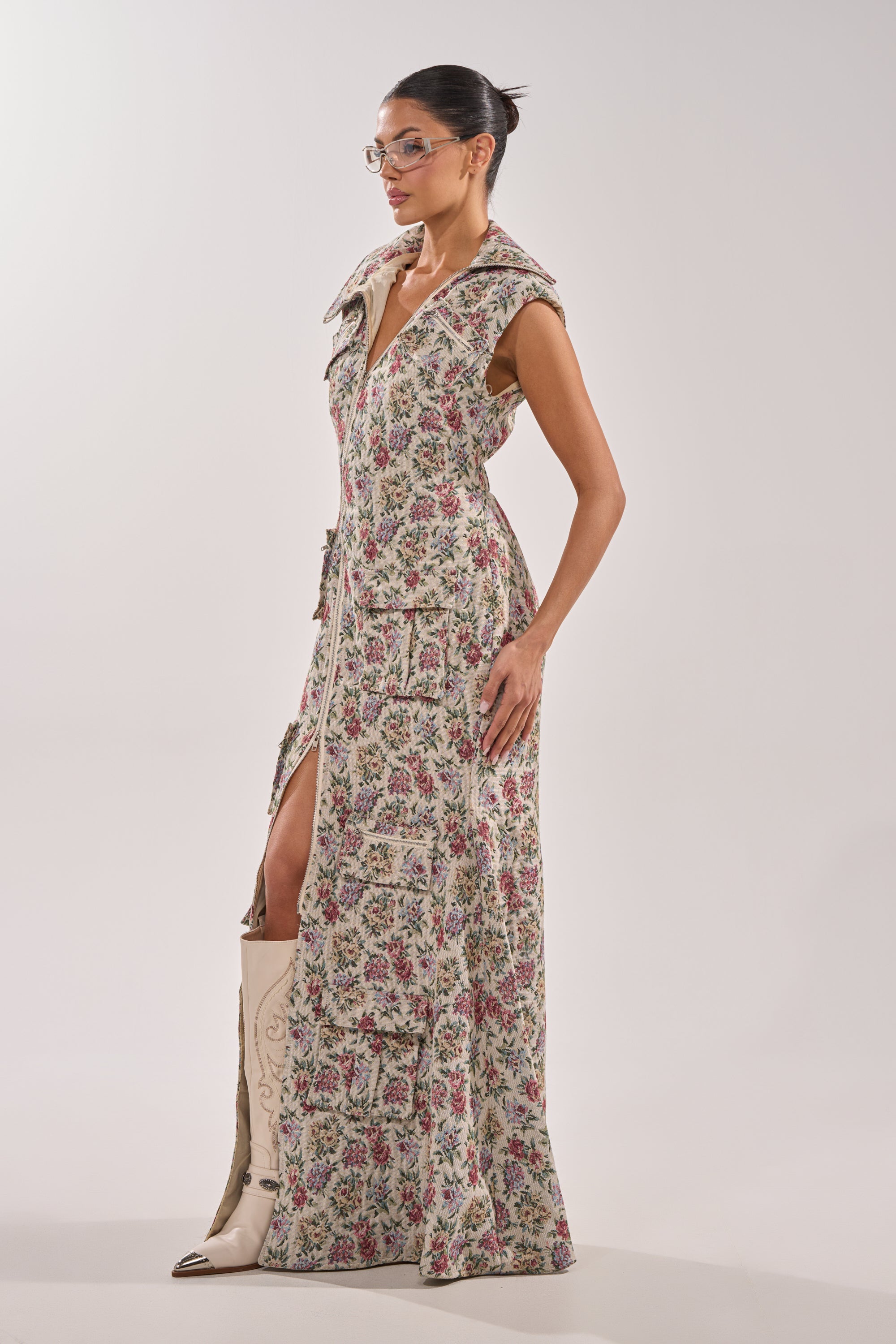 FLOWER POWER TAPESTRY MAXI DRESS