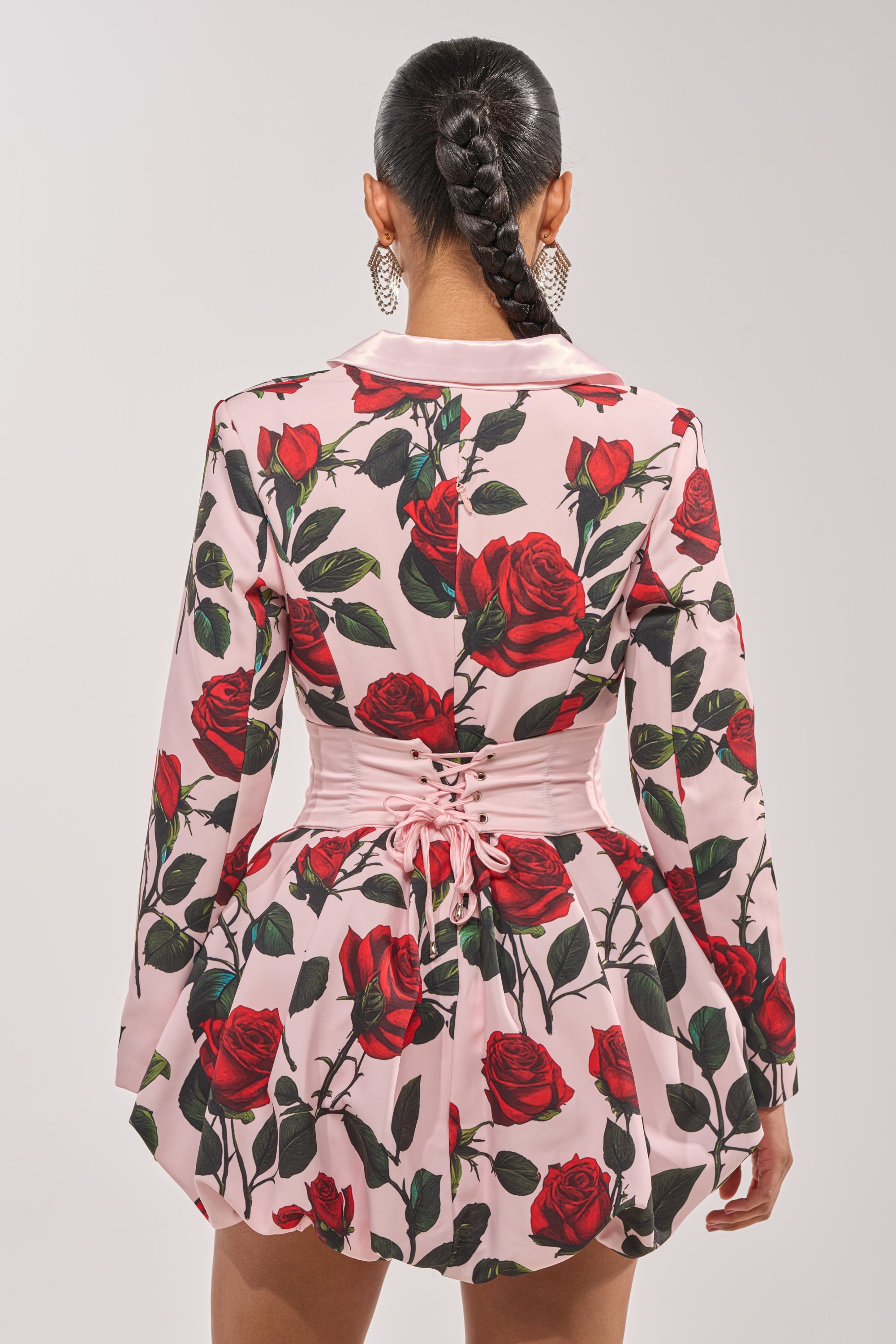 PAINTING THE ROSES RED BUBBLE MINI DRESS WITH CORSET