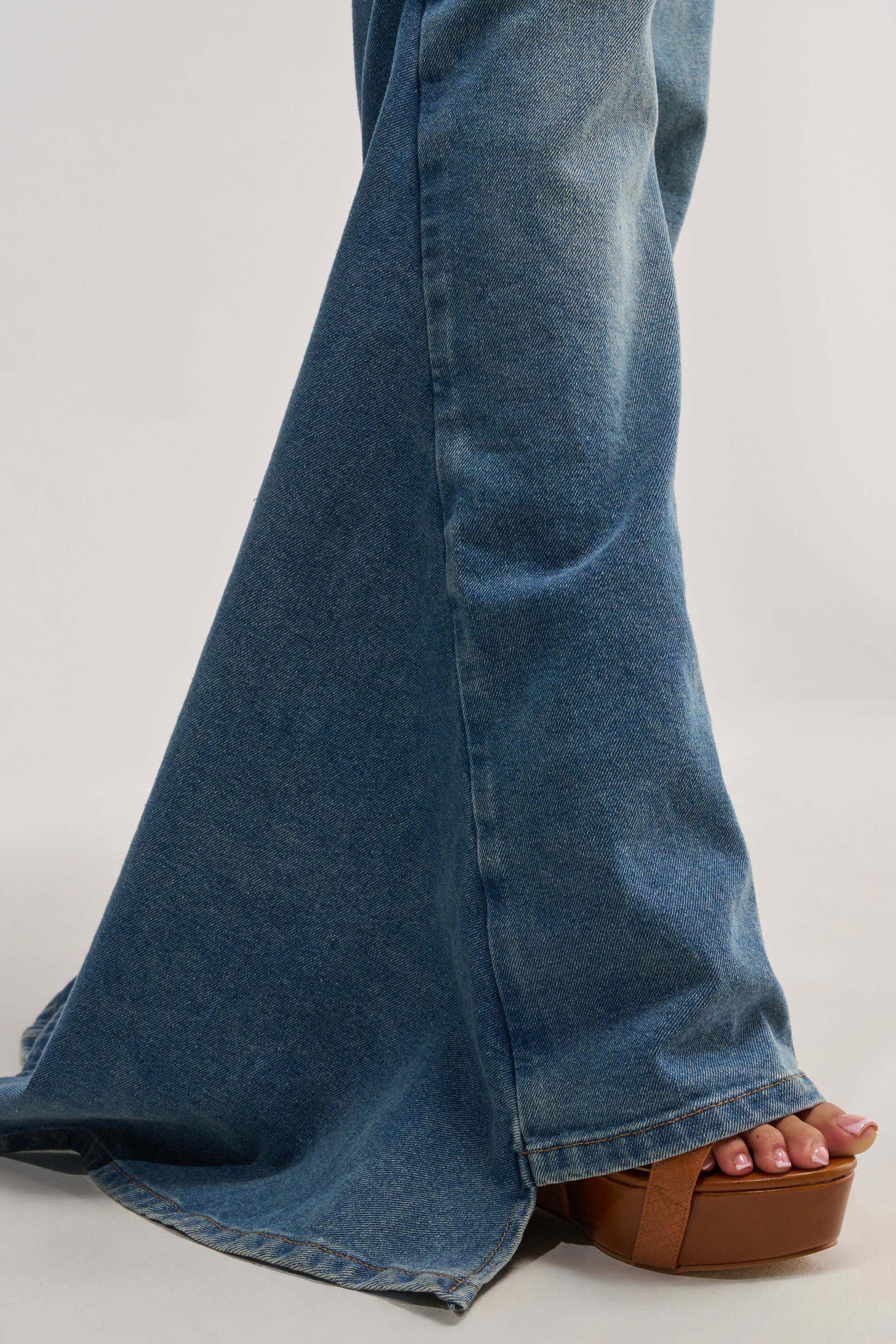 SHAKE IT OFF DENIM PANT WITH SKIRT ATTACHED