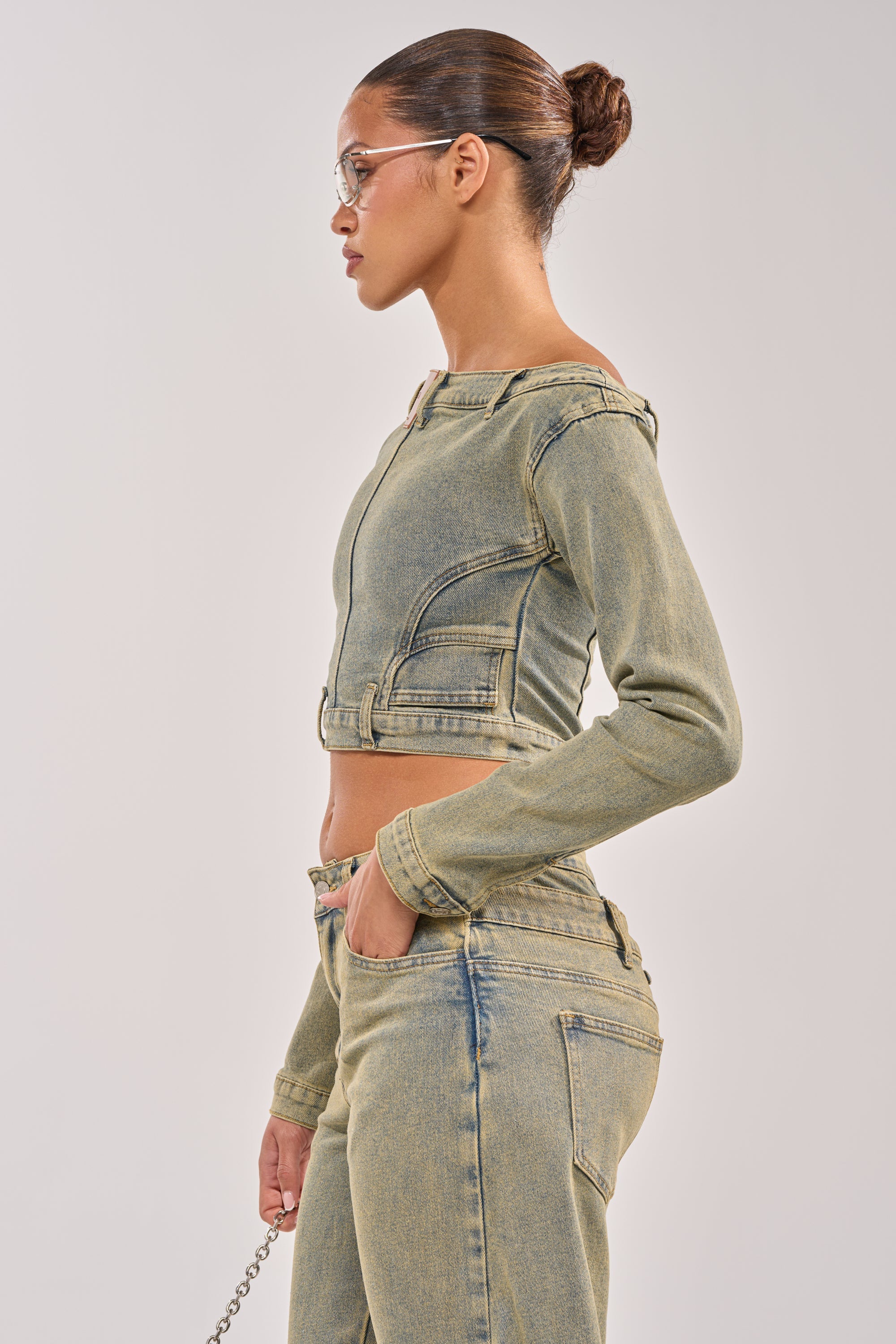 BIG STEPPER DENIM BLOUSE