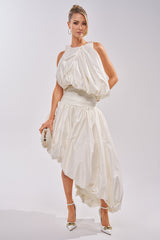 HEAD IN THE CLOUDS HIGH LOW SKIRT