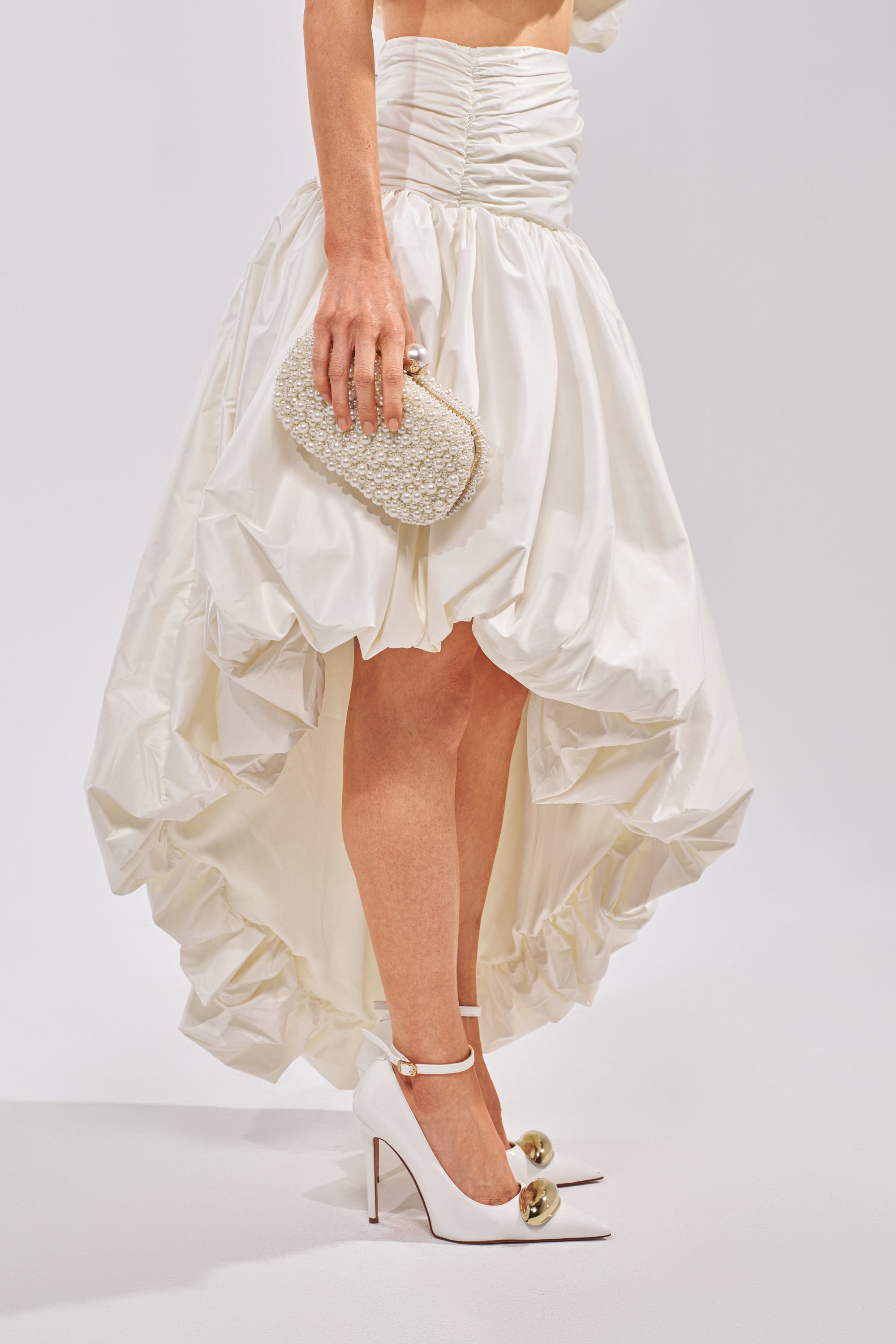 HEAD IN THE CLOUDS HIGH LOW SKIRT