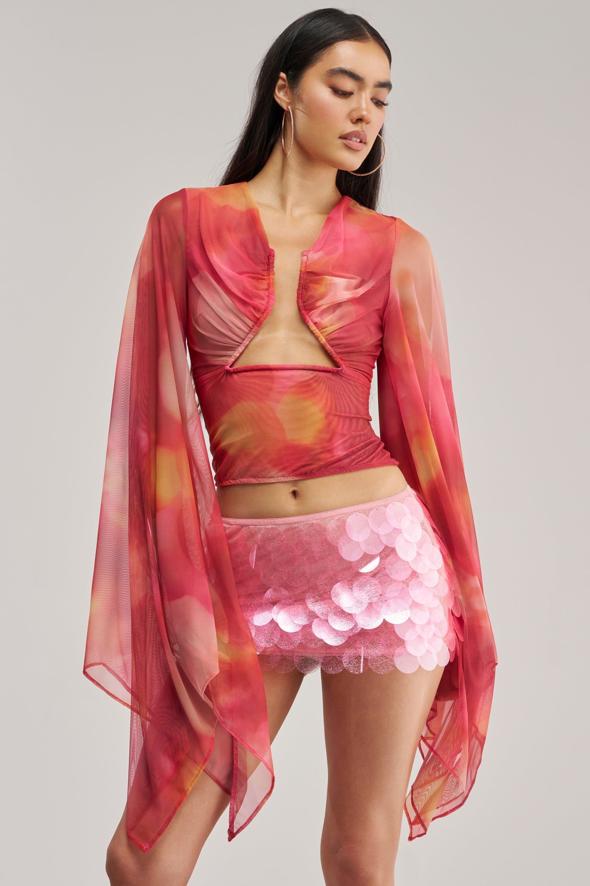 CELESTE CUTOUT DRAPE TOP