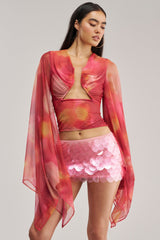 CELESTE CUTOUT DRAPE TOP