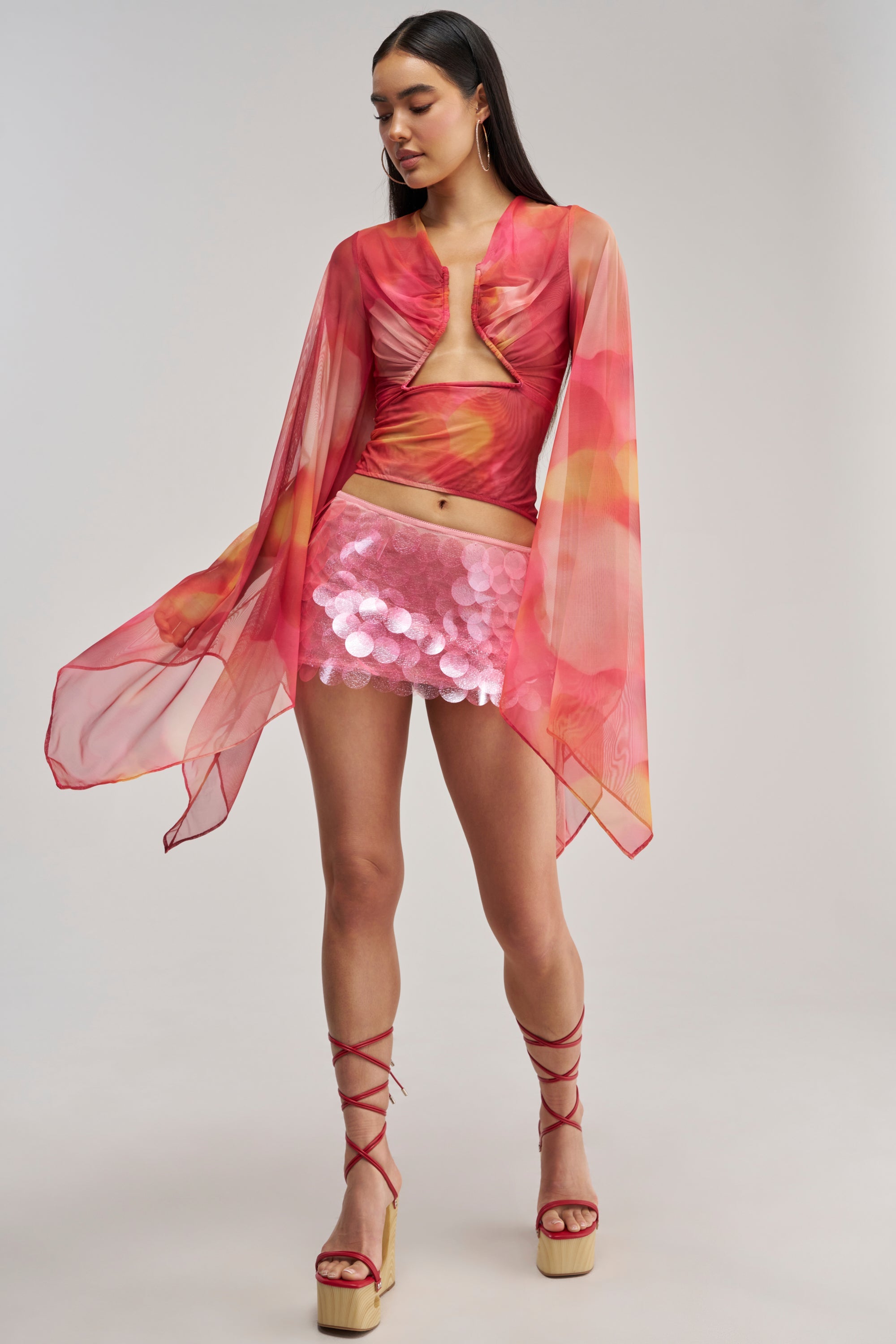 CELESTE CUTOUT DRAPE TOP