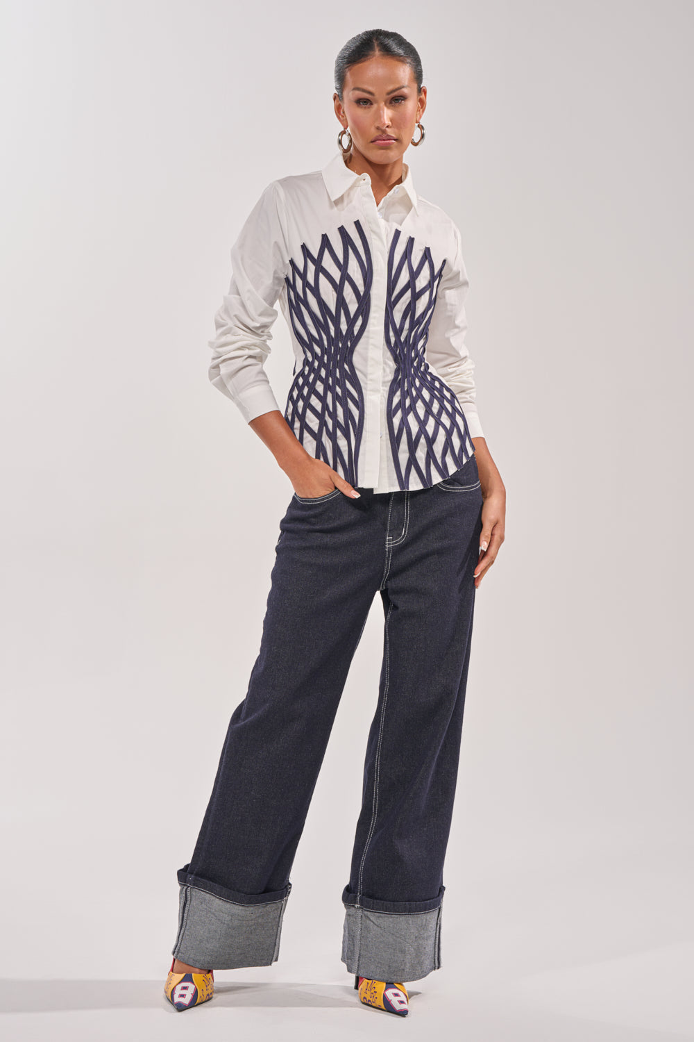 ON A NEW LEVEL POPLIN BUTTONDOWN