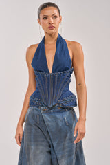 NOT MY PROBLEM DENIM CORSET