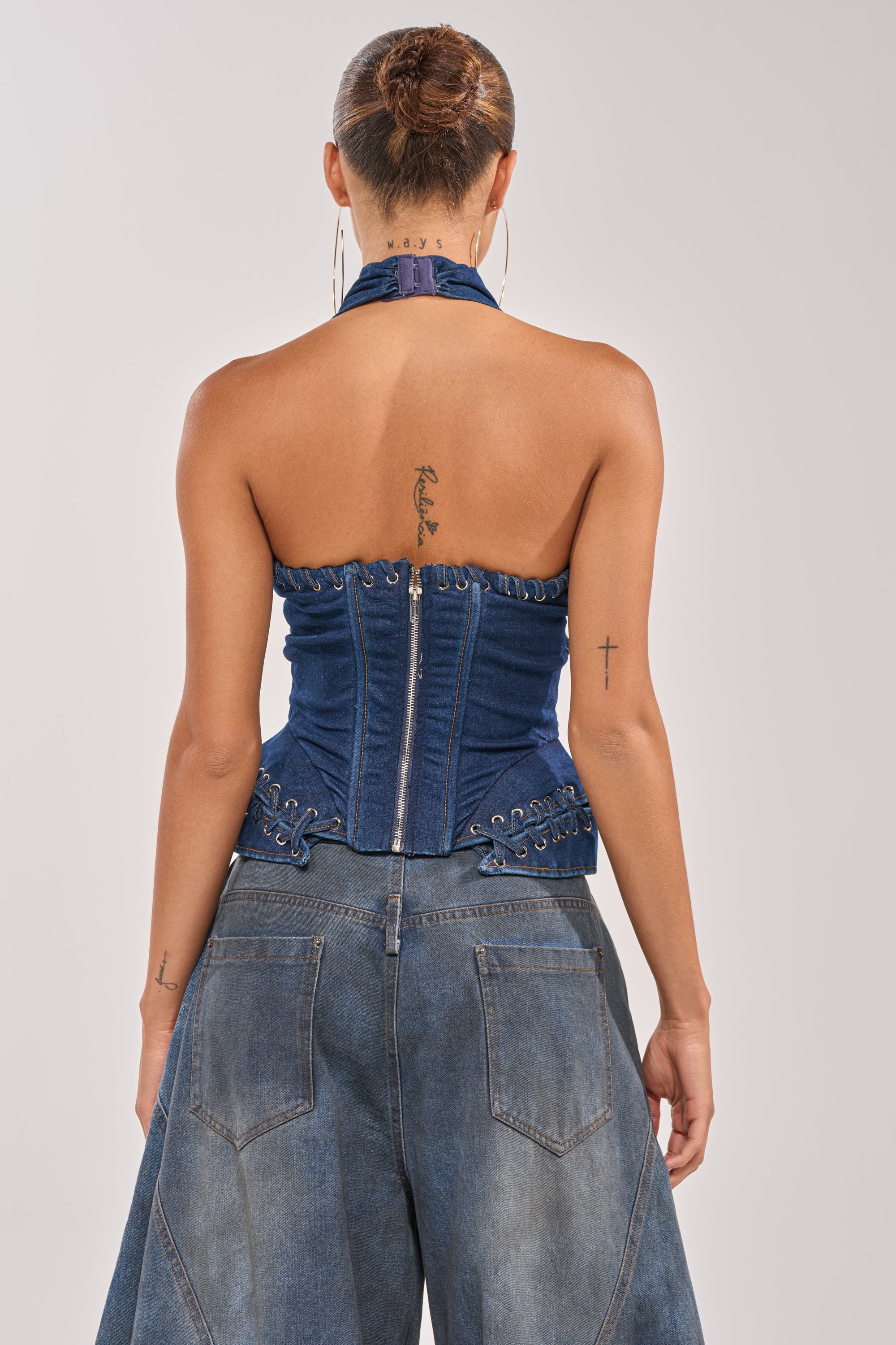 NOT MY PROBLEM DENIM CORSET