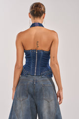 NOT MY PROBLEM DENIM CORSET