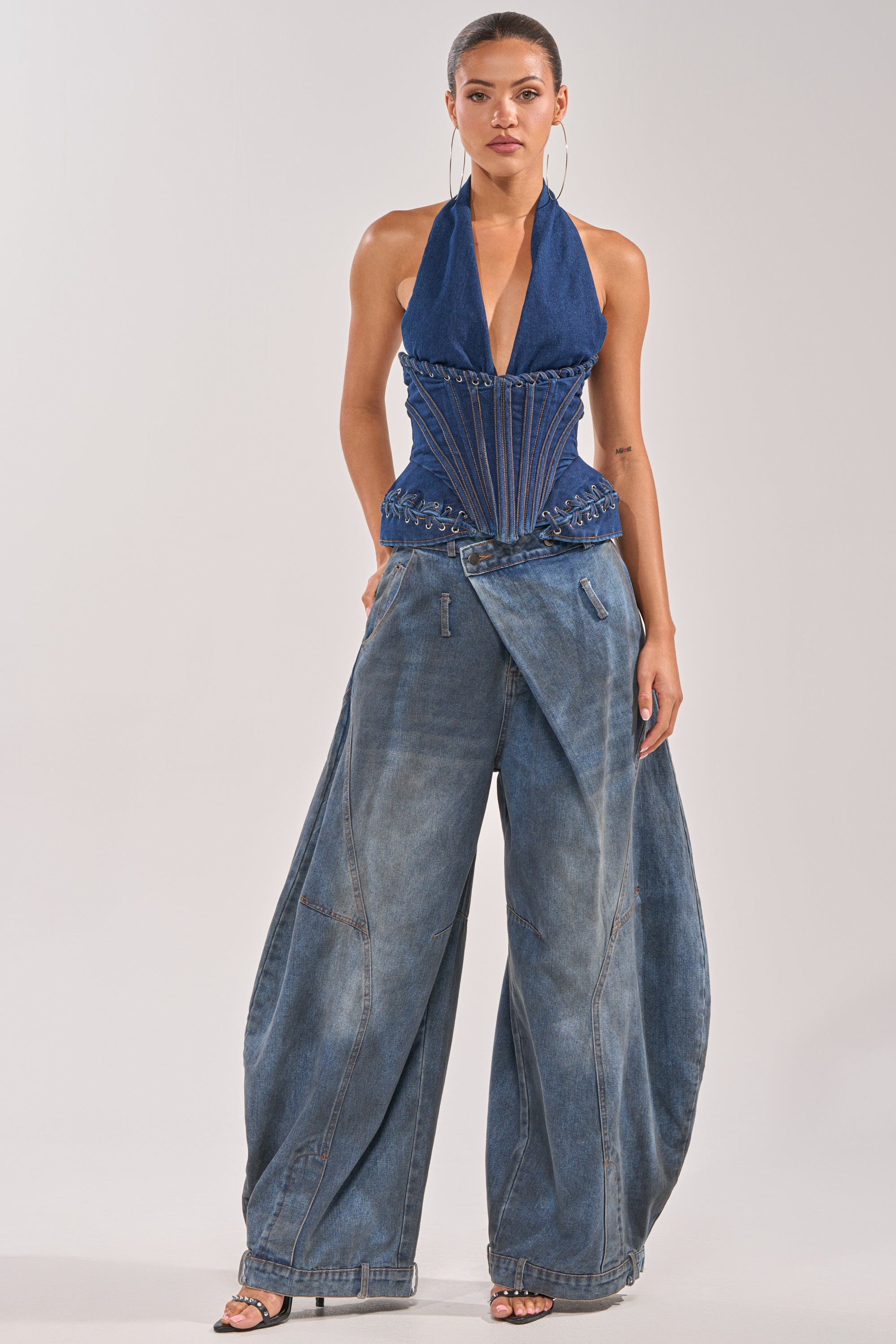NOT MY PROBLEM DENIM CORSET