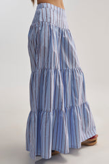 BUSINESS ONLY STRIPE PALAZZO PANT IN LIGHT BLUE