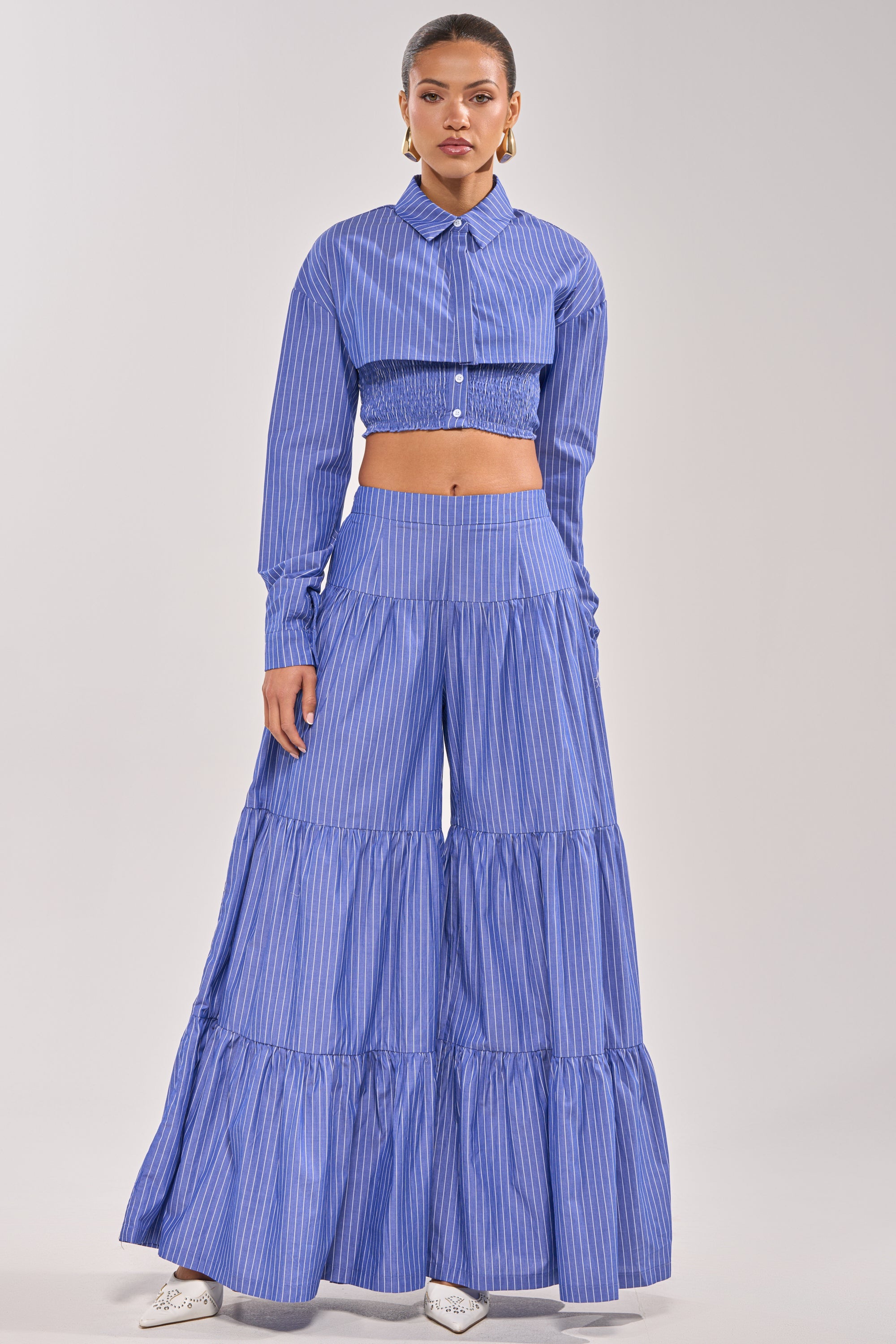 BUSINESS ONLY STRIPE PALAZZO PANT