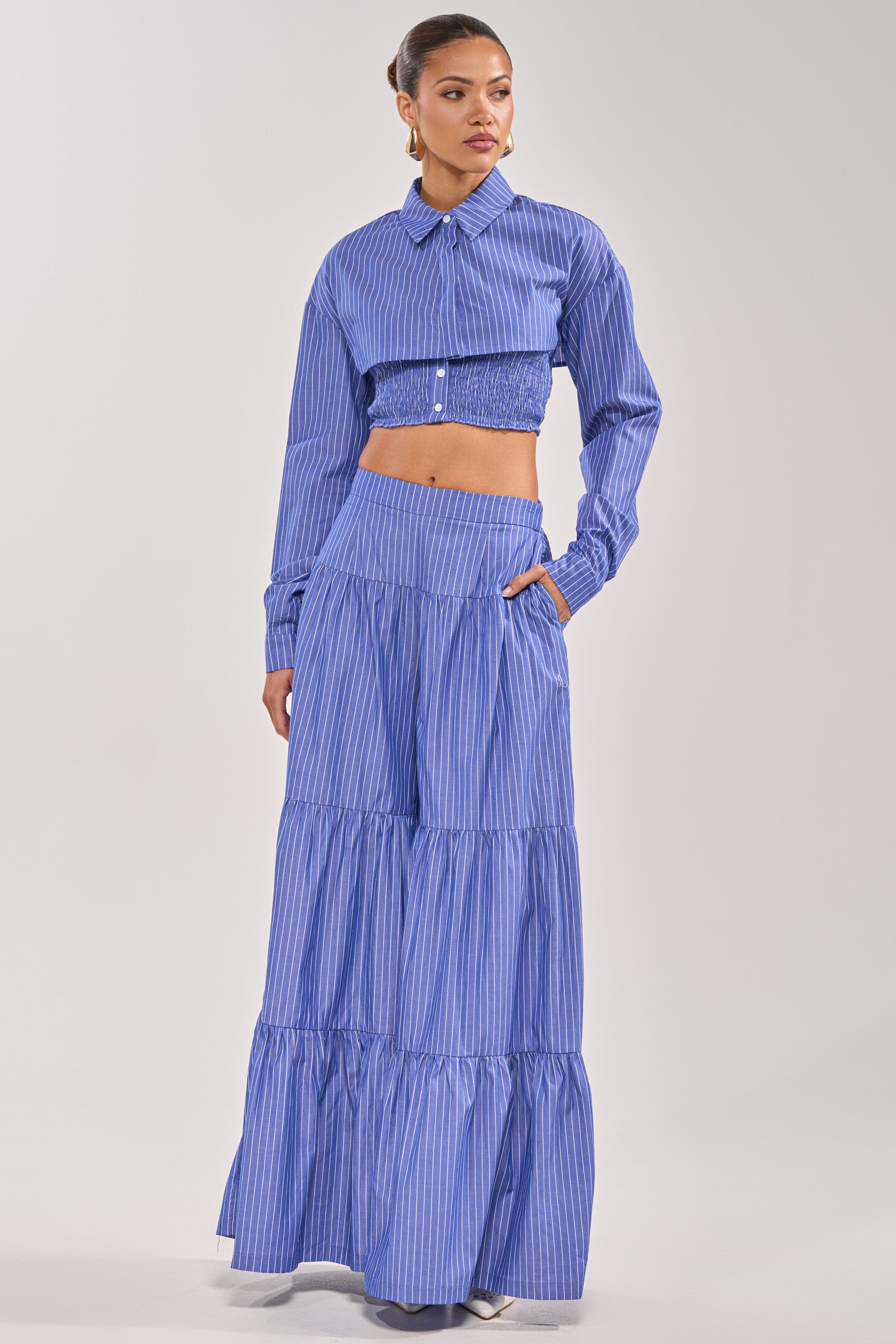 BUSINESS ONLY STRIPE PALAZZO PANT