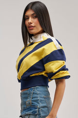 JULIANA STRIPE SWEATSHIRT IN YELLOW