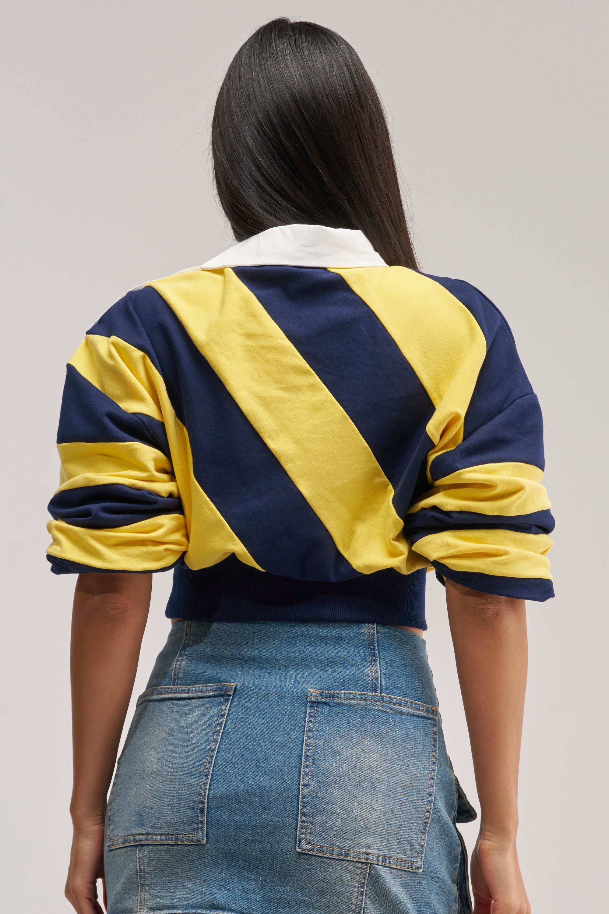 JULIANA STRIPE SWEATSHIRT IN YELLOW