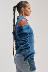 OFF-DUTY HEIRESS DENIM BUTTON DOWN
