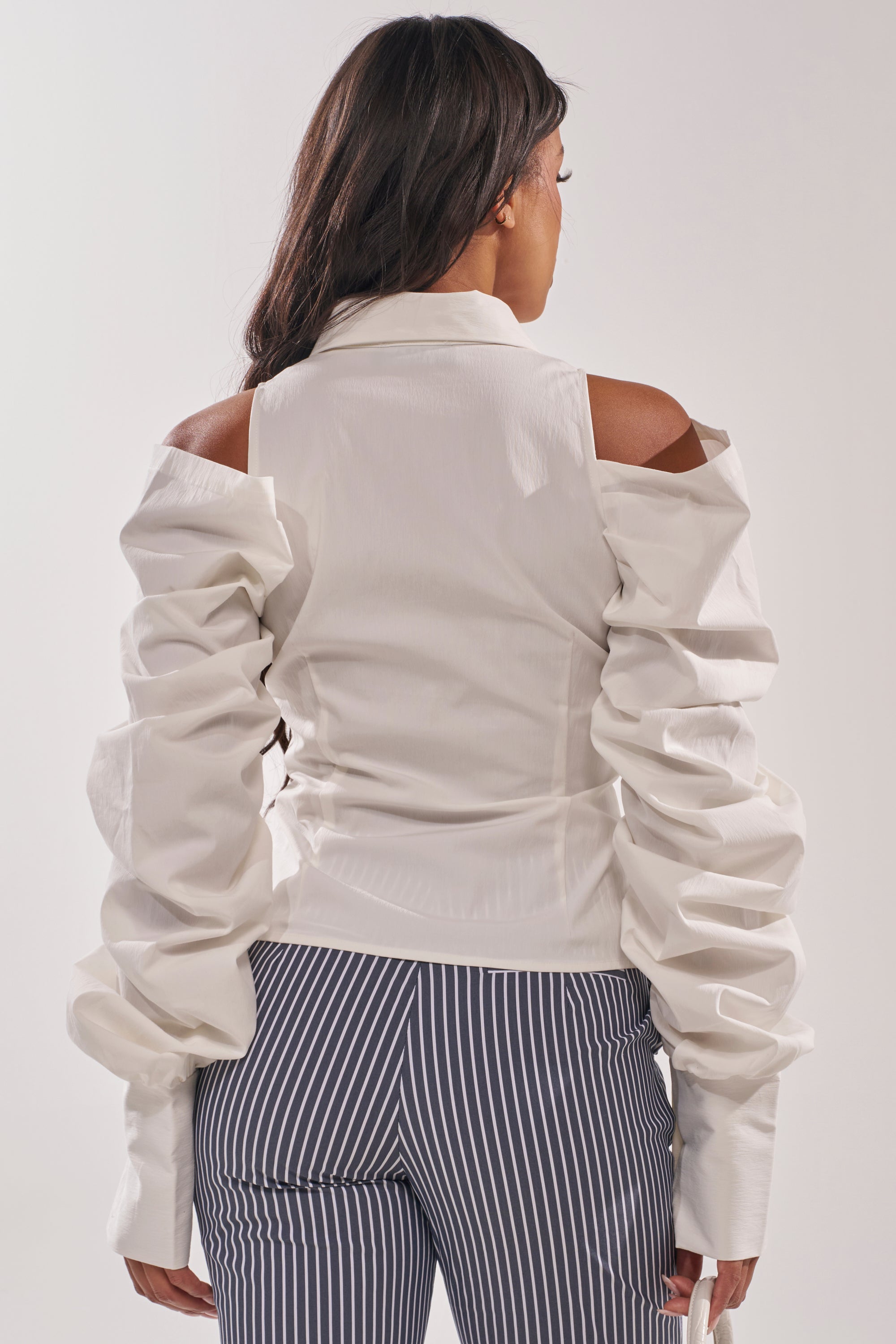 CRAZY IN LOVE WHITE BUTTON DOWN BLOUSE