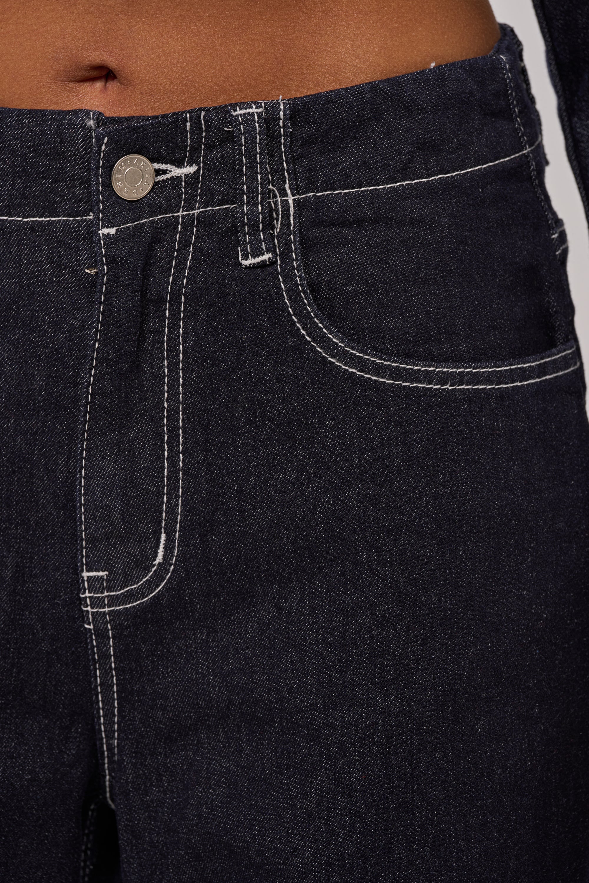 DON'T TALK TO ME WIDE LEG DENIM JEANS