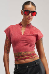 CHERRY ON TOP CROPPED TEE