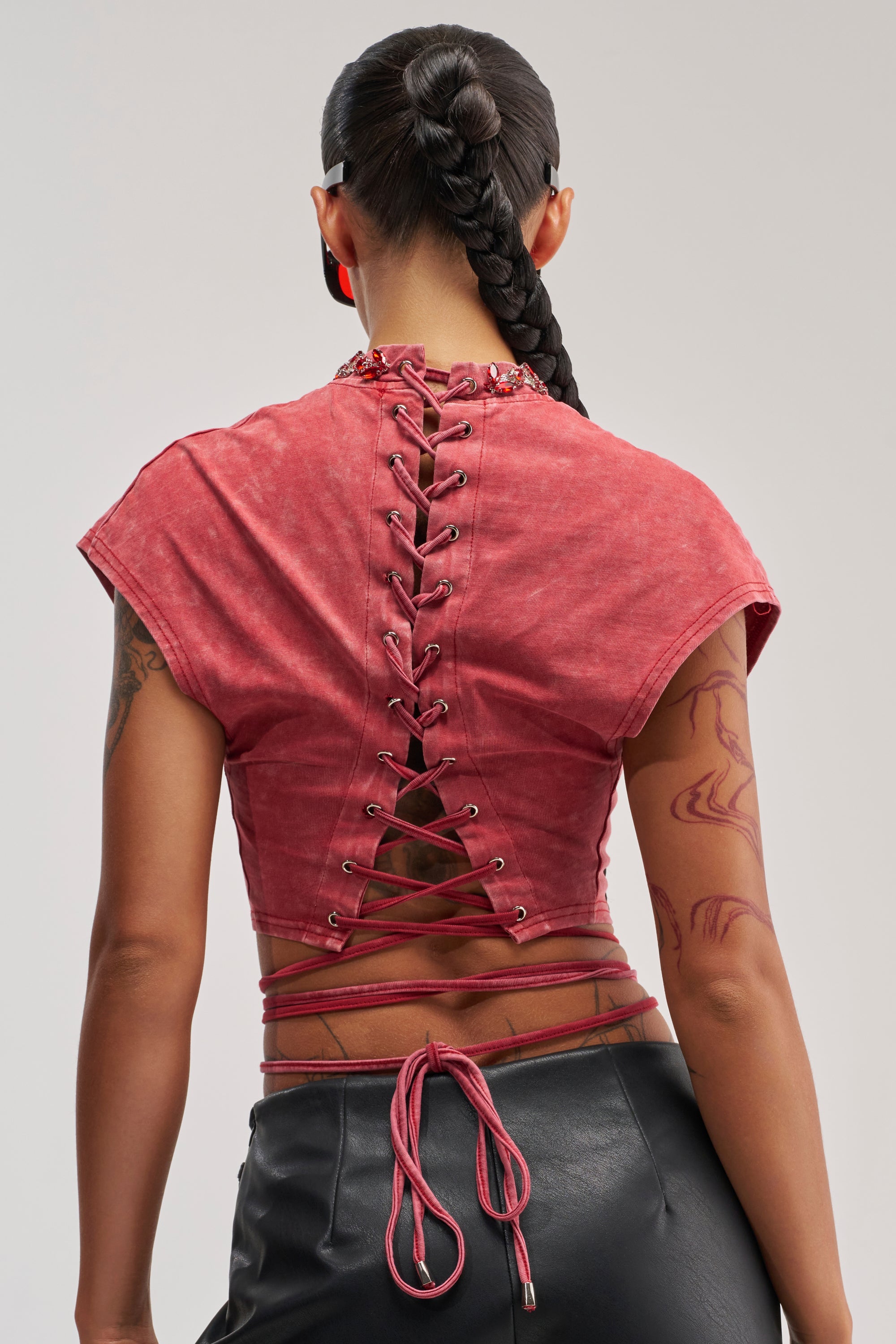 CHERRY ON TOP CROPPED TEE