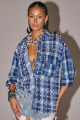 PRETTY IN PLAID FLANNEL TOP
