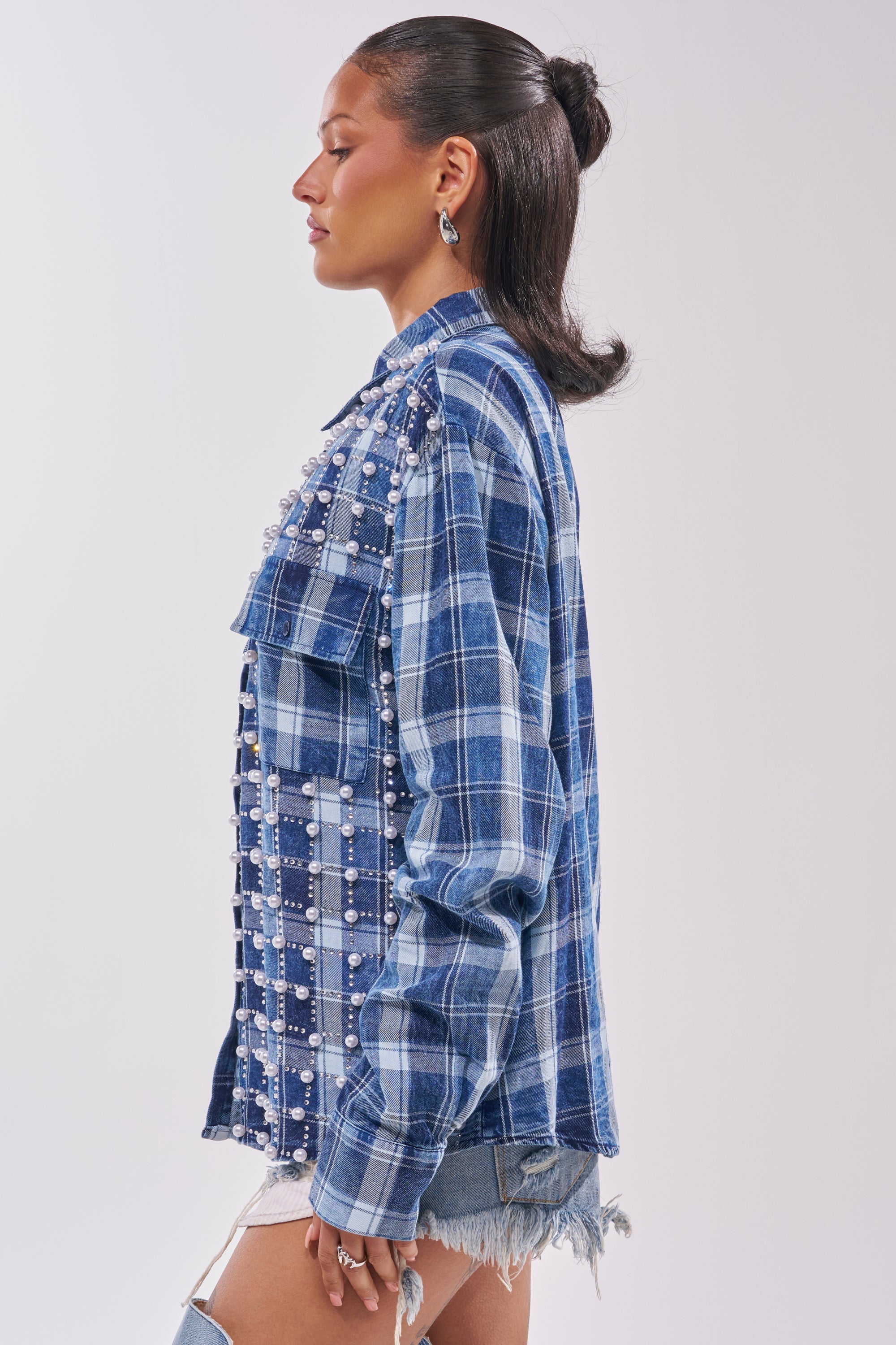 PRETTY IN PLAID FLANNEL TOP