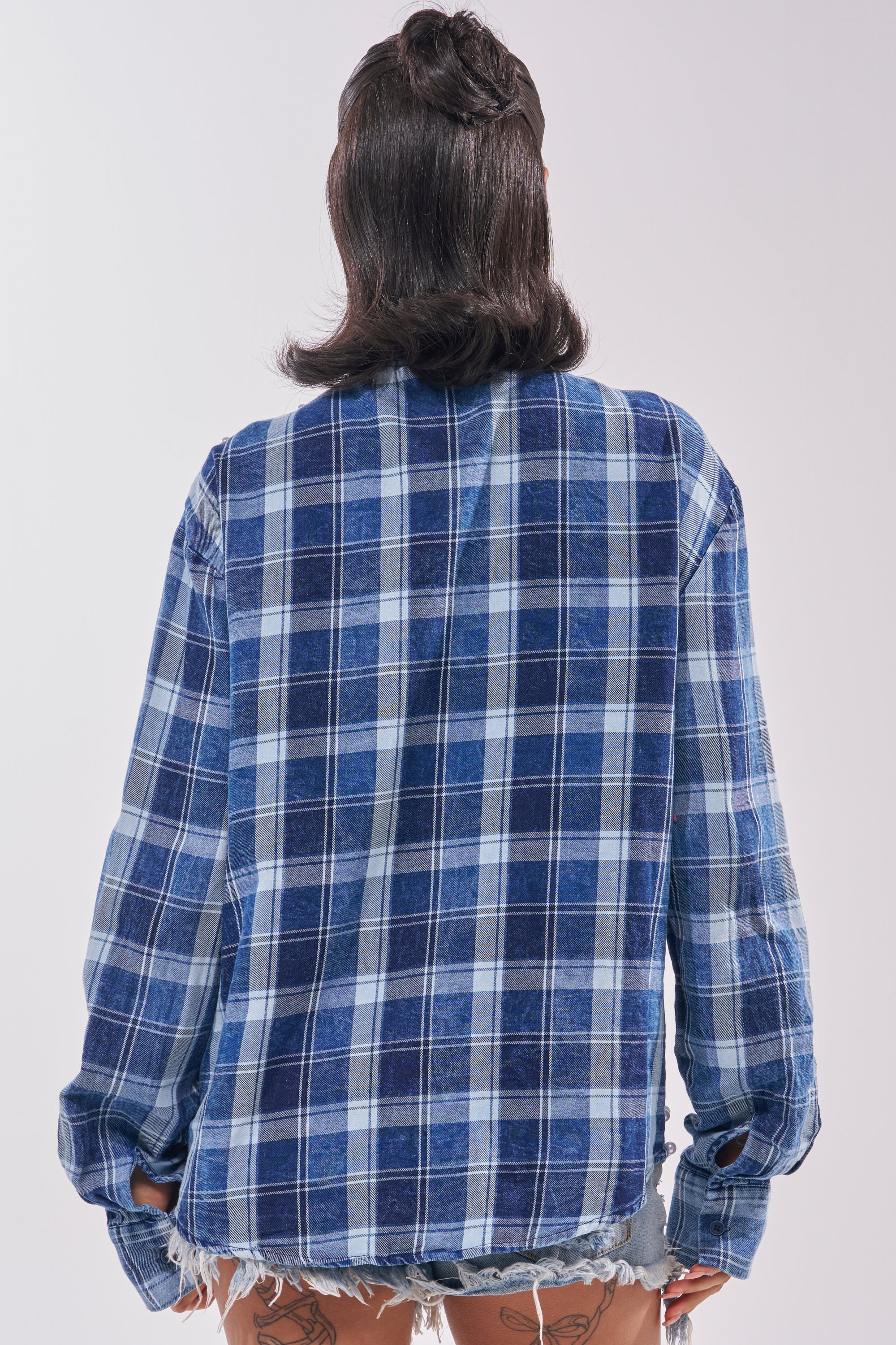 PRETTY IN PLAID FLANNEL TOP