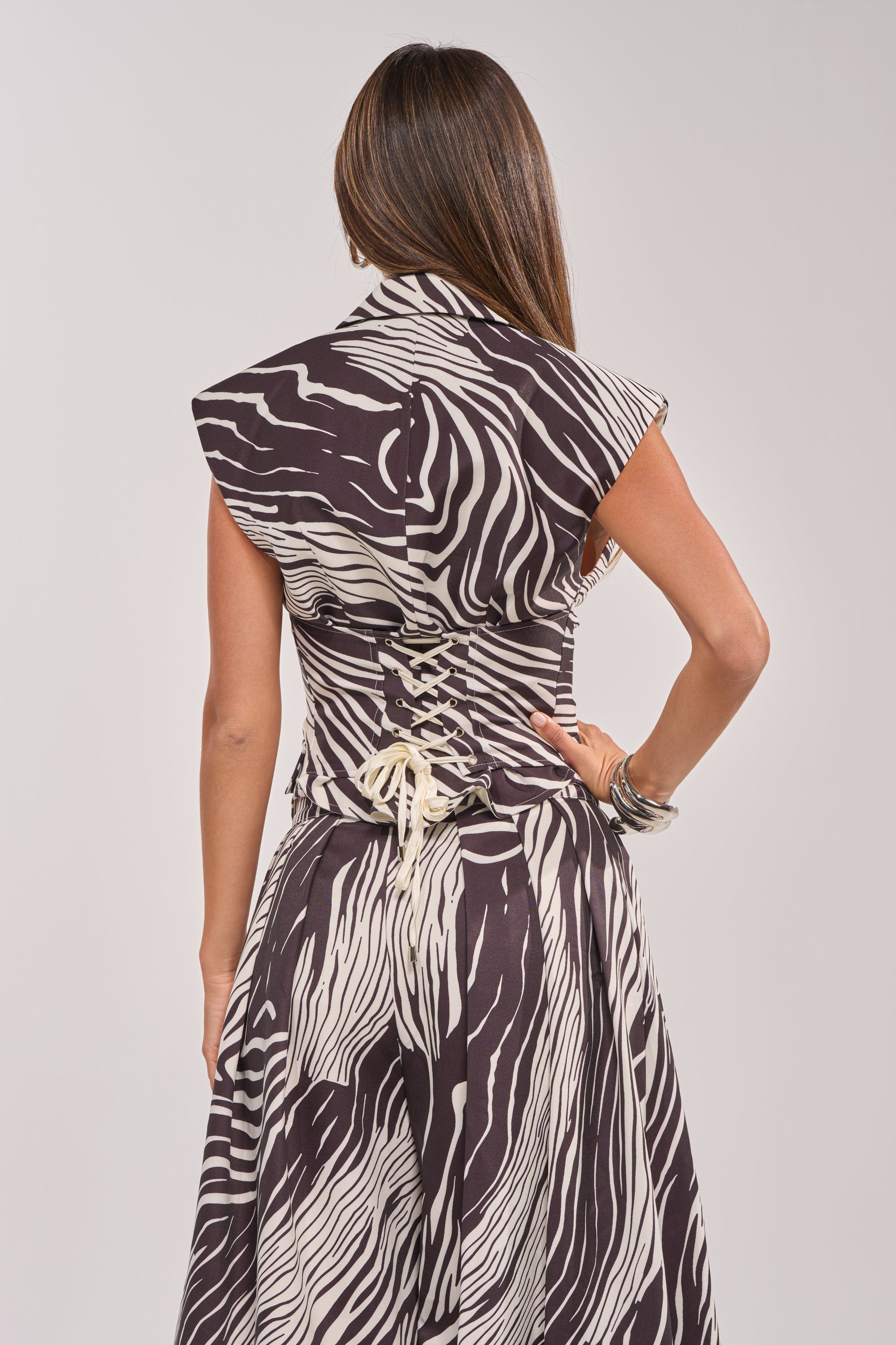 WILD AND FREE ZEBRA BUTTON DOWN