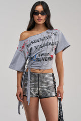 SWEET REVENGE CHAIN DETAIL TEE