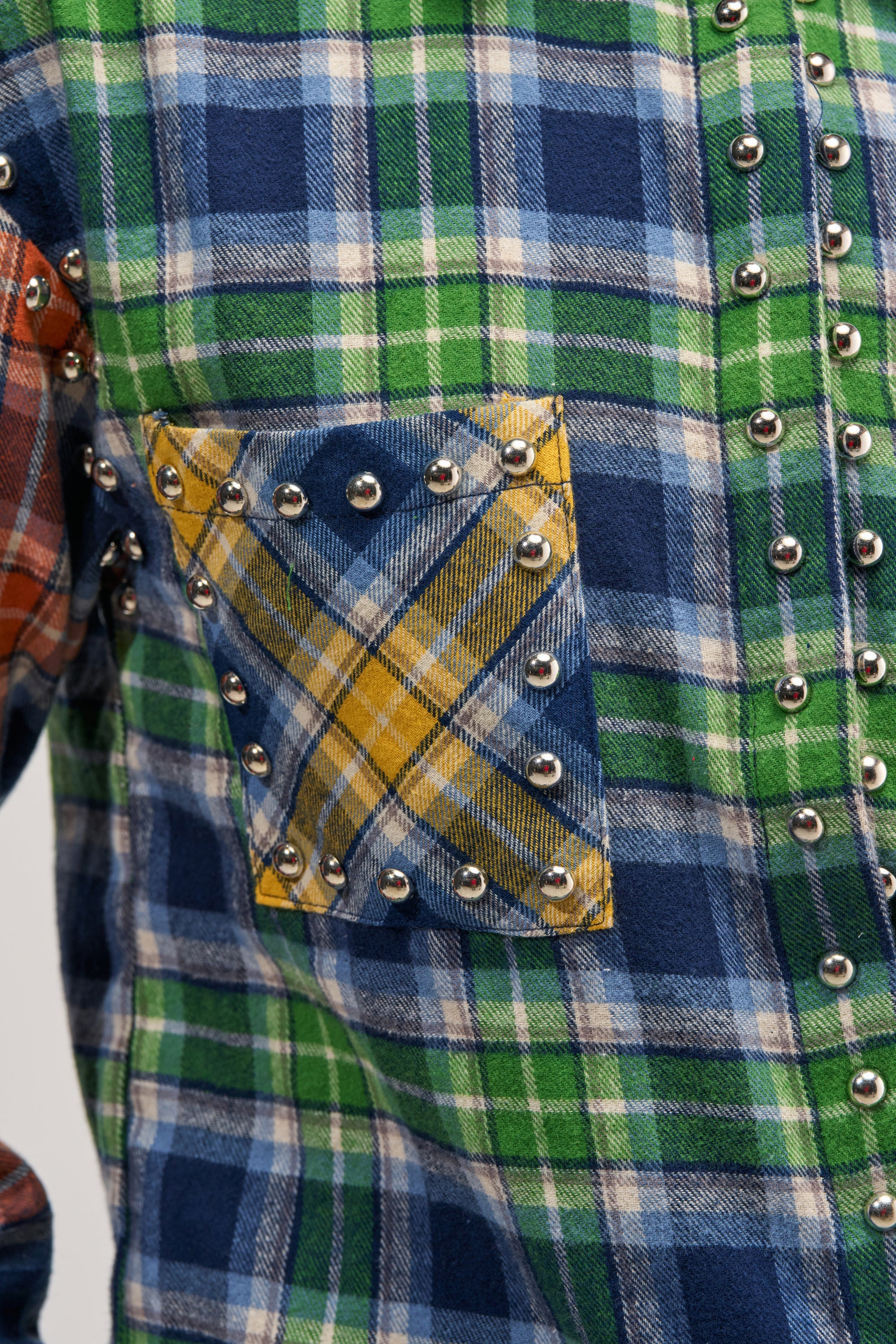 JUST FOR FUN PLAID EMBELLISHED BUTTON DOWN