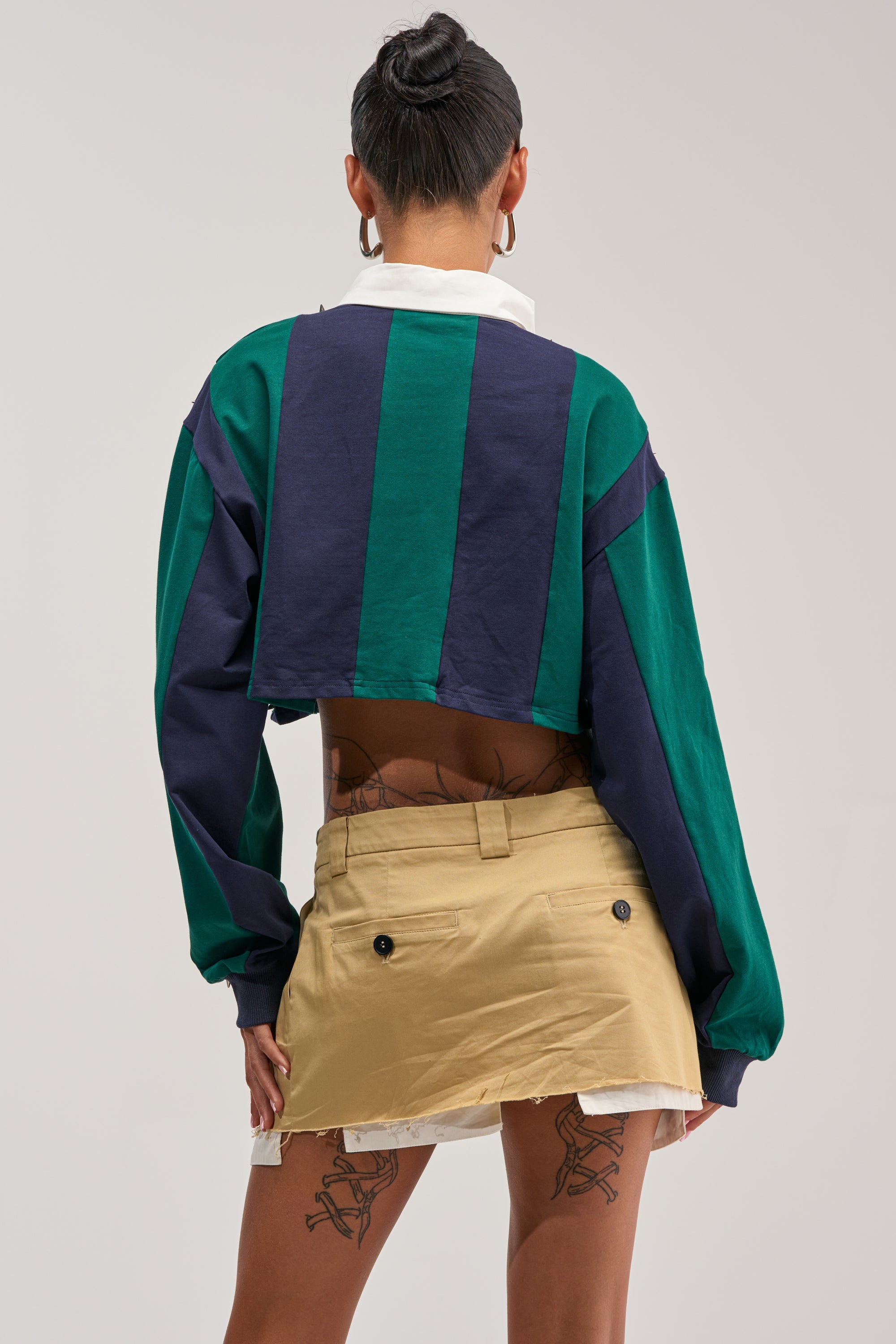 DONT TOUCH CROPPED POLO SHIRT