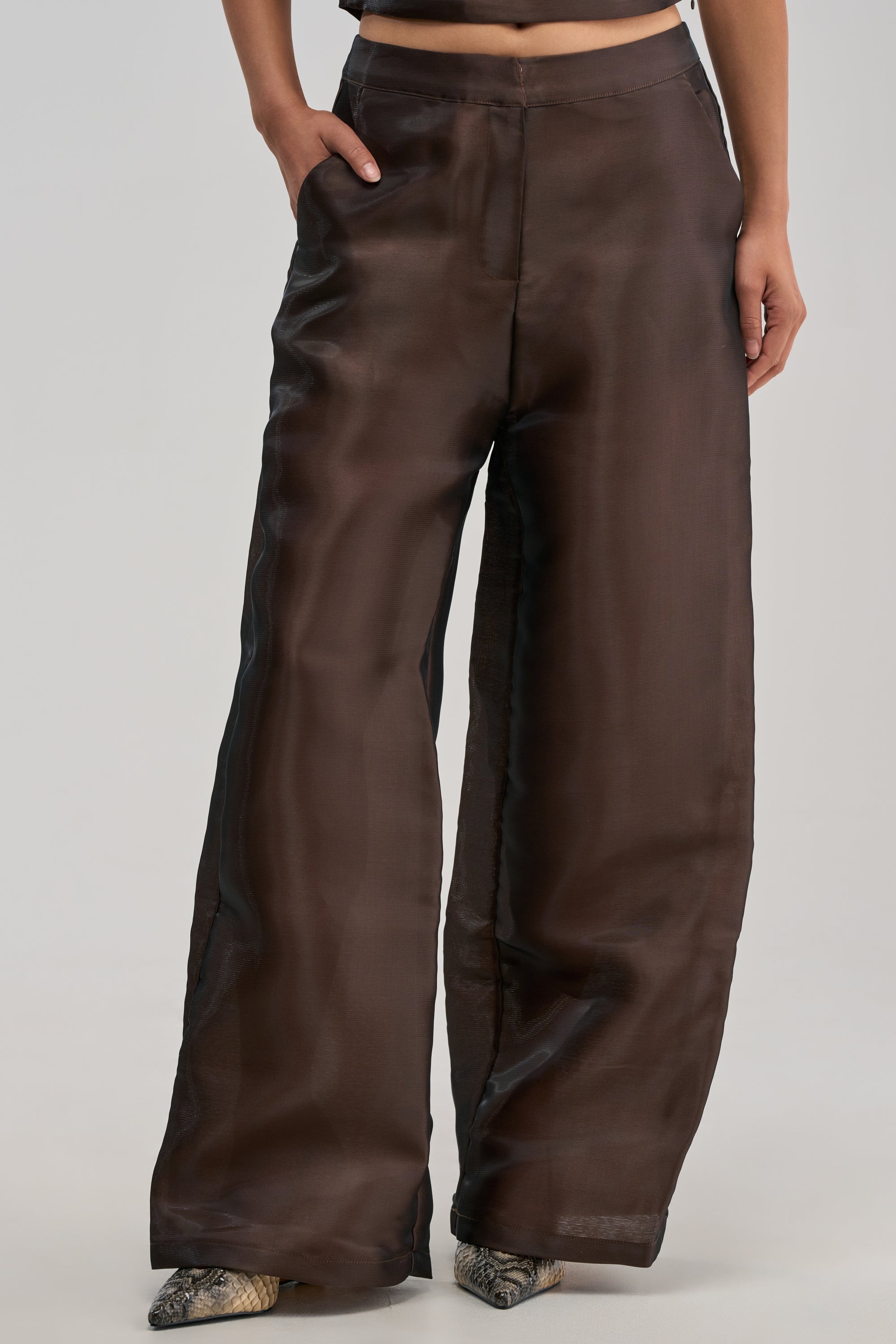 ON FIRE TROUSER IN BROWN